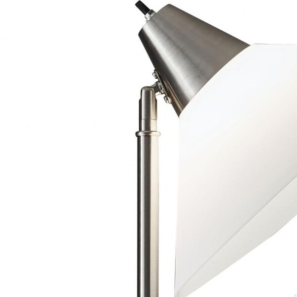 Homeroots Brushed Steel Metal Torchiere Lamp12 x 10 x 71.5 in. 372627 - main